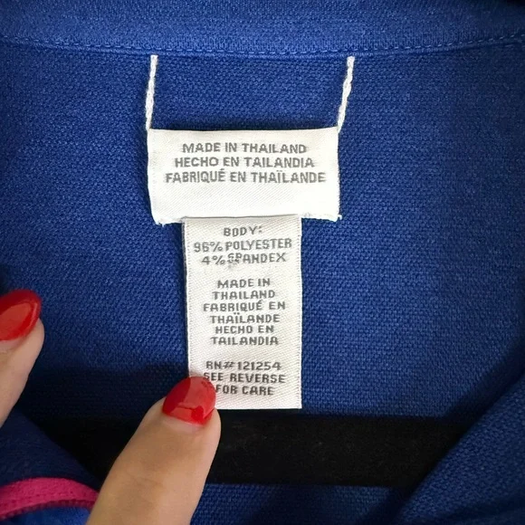 J104 Jofit Blue and Pink Long Sleeve Top - Picture 4 of 9